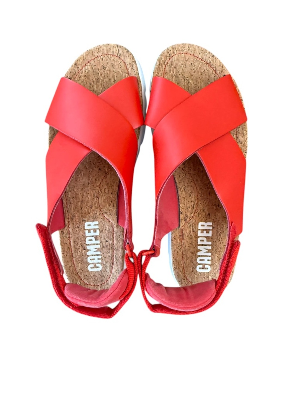 Camper Oruga Red Leather Sandals – EU39/US8.5 - Picture 5 of 8